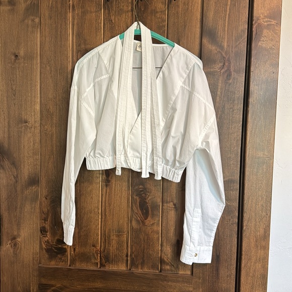 ETICA APRIL SURPLICE TOP CLOUD WHITE SIZE S - Picture 2 of 3